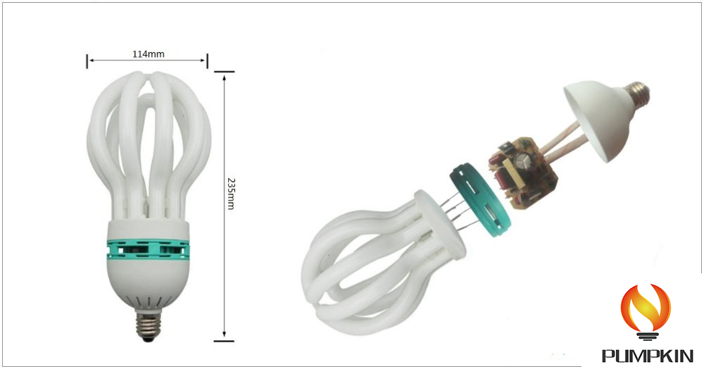 5u Lotus Energy Saving Lamp CFL Bulb 85W Fluorescent Light