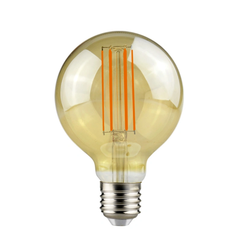 Ce UL Saso Warm White Vintage G95 2W-8W E27 Global LED Filament Bulb Made in China for Decorative Home &amp; Business Indoor Lighting From Best Distributor Factory