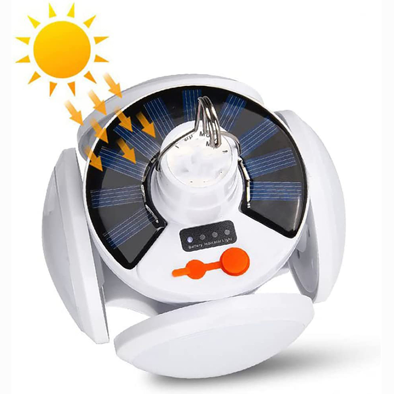 Rechargeable Solar Lamp Energy Saving Light Intelligent Solar Camping Emergency LED Bulb with Remote Controller for Outdoor Night Tent Home Hook Bulb