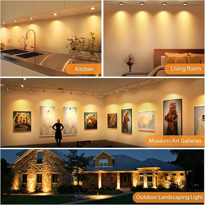 PAR20 LED Bulb 7W Spotlight, Non-Dimmable, Suitable for Indoor Recessed Tanks, Range Hoods and Outdoor PAR20, E27 Bases