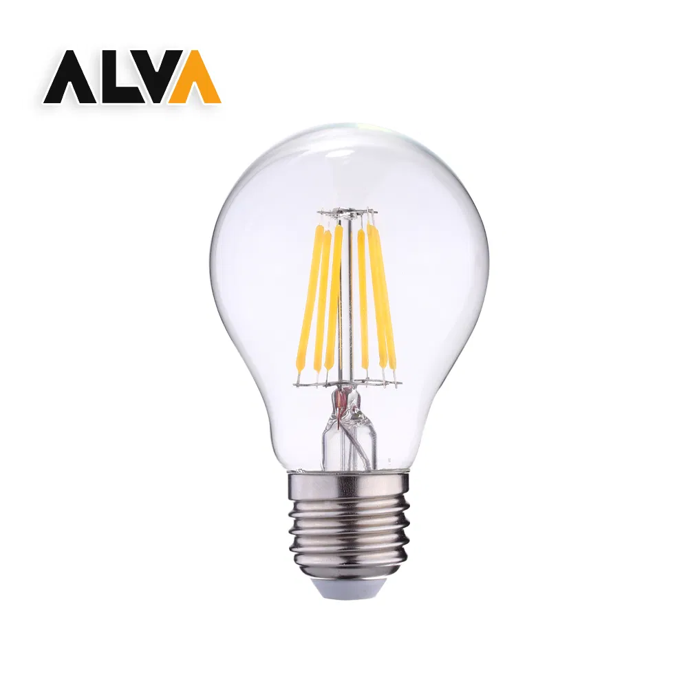 LED Filament Bulb 210lm/W ERP Class a 4W Glass A60 A19 COB LED Light Amber Clear Edison Bulb E27 B22 E26 Classic Equal 40W Incandescent Lamp LED Bulb