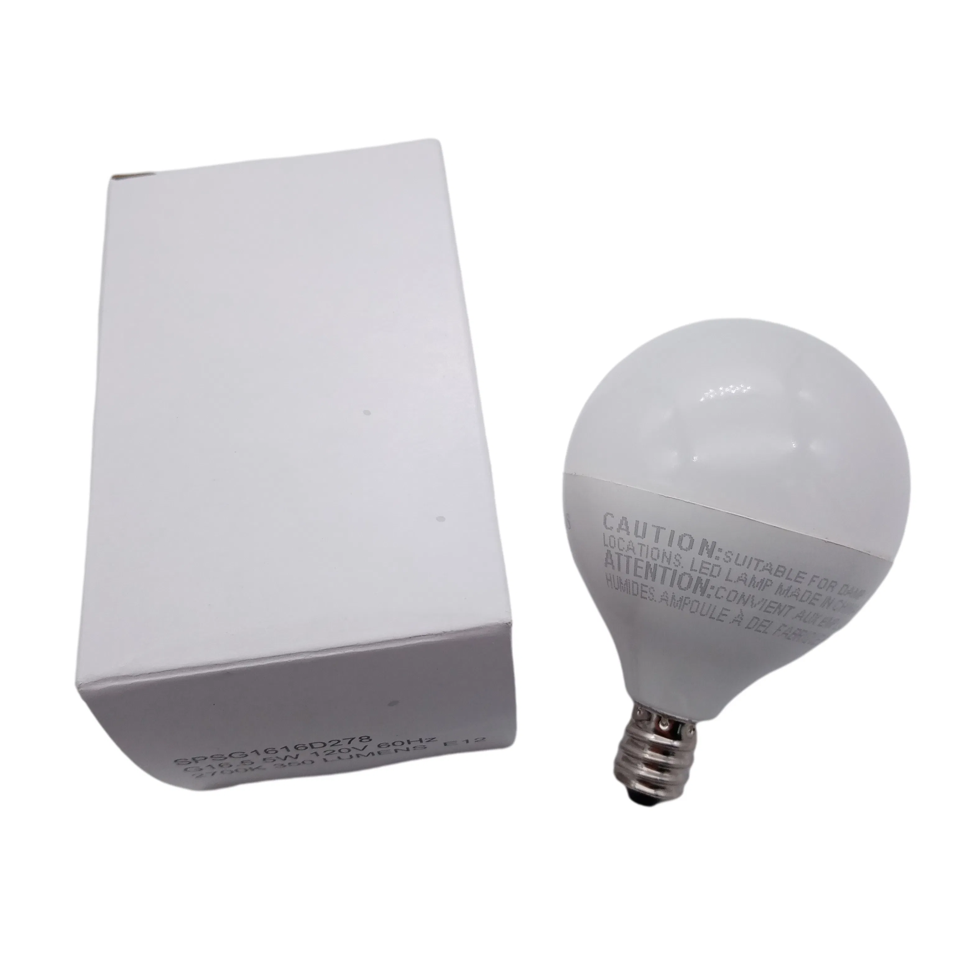 in Stock Fast Delivery G16.5 5W E12 2700K UL Listed Warm White LED Filament Lights Bulb