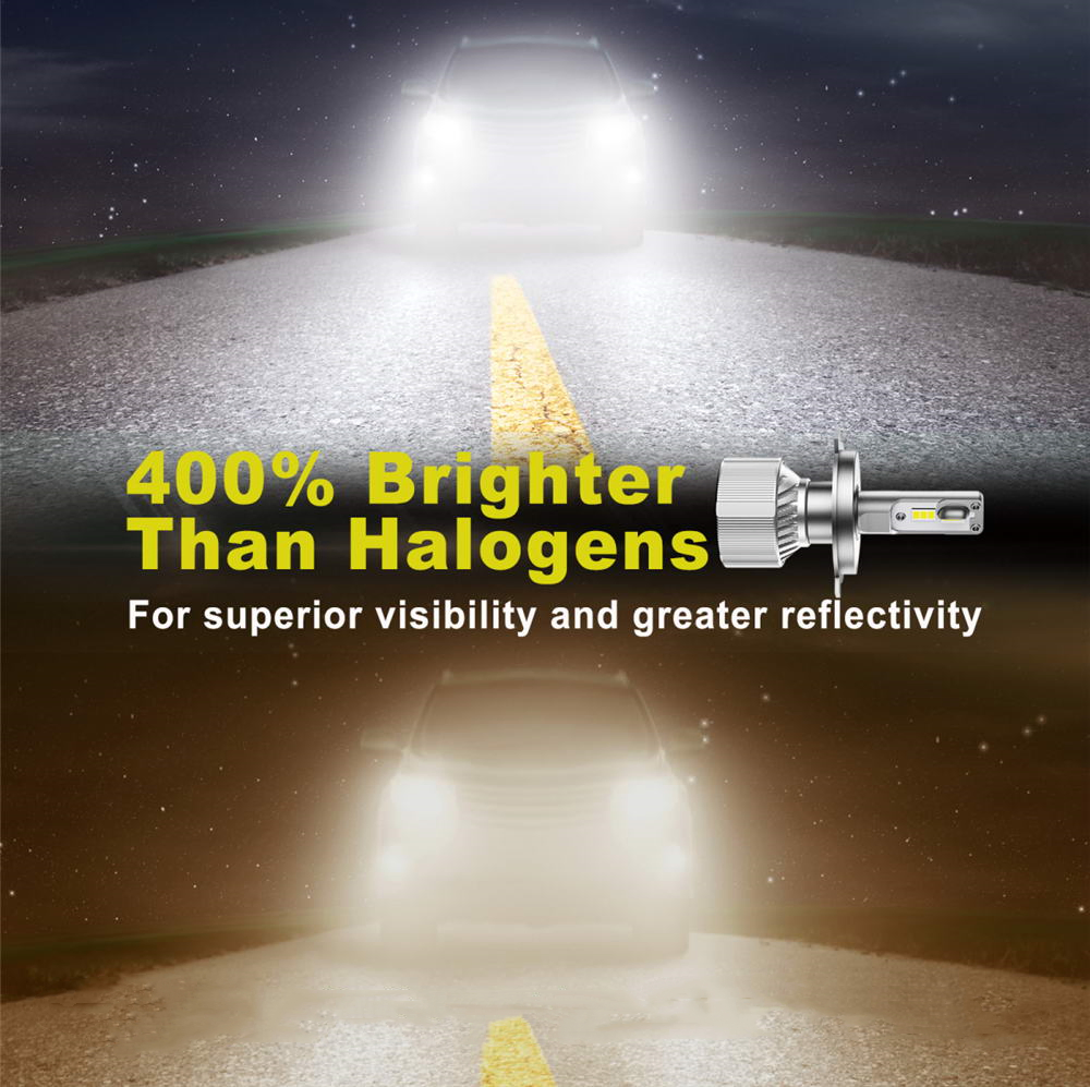 New Wholesale Car Accessories 9004 9005 H4 H7 Waterproof Car Headlights LED Bulbs