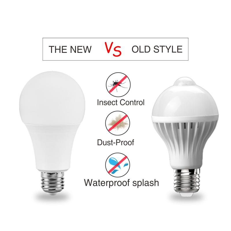 High Quality E27 7W 9W 12W 220V Motion Sensor LED Bulb Light From China Factory