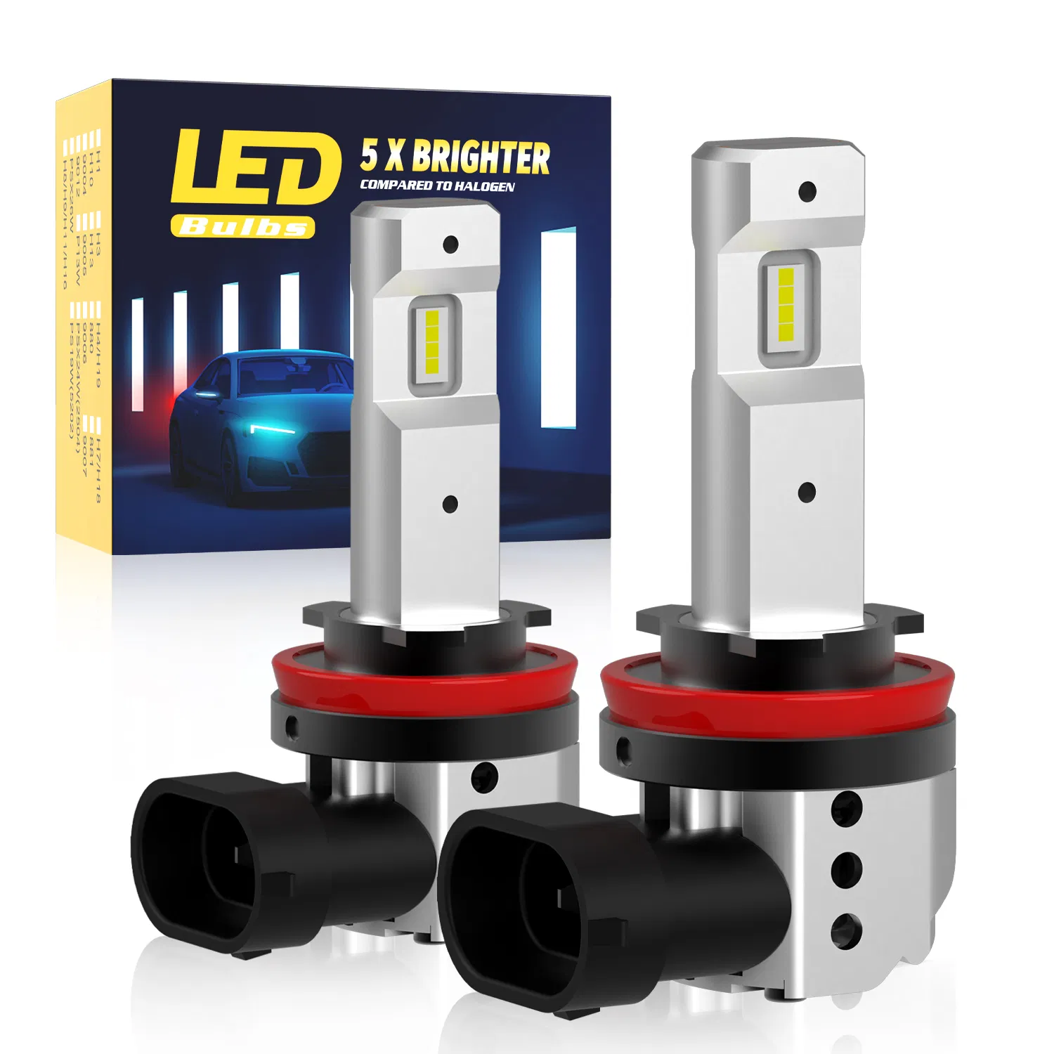 Gview Hot Selling Style GMX H7 8000 Lumens Watts Car LED Lights 6000K Cool White H7 LED Headlight Bulbs For Car Parts