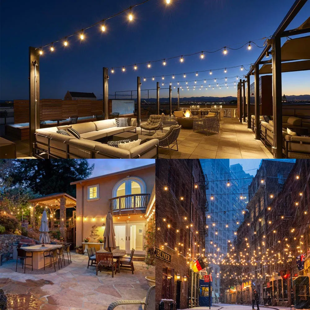 Waterproof Outdoor Holiday Decorative Warm Light String Light LED Garland Lighting Bulb