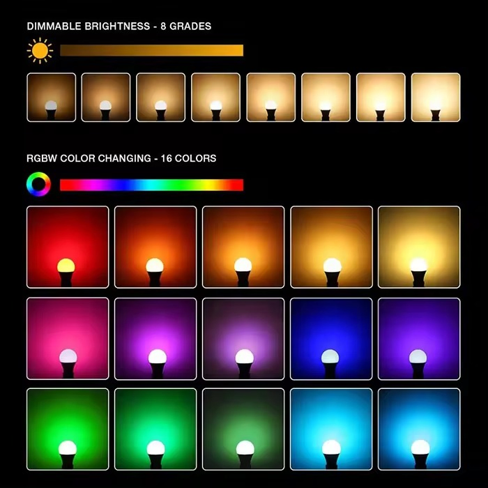 5/7/9/10W RGB Spotlight IR Remote Control E27 16 Color Changing RGB Magic Light Lamp LED Bulb