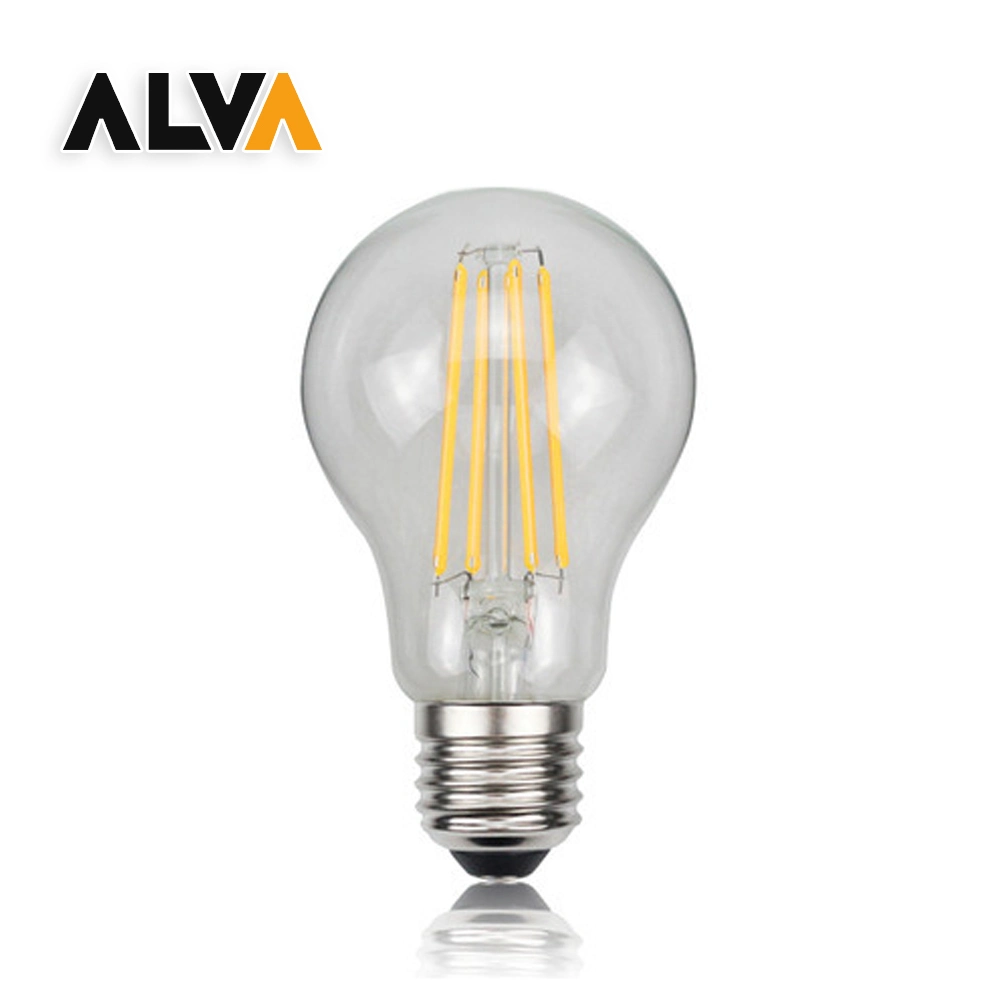 LED Filament Bulb 4W 6W 7W 8W Glass A60 A19 COB LED Light Amber Clear Edison Bulb E27 B22 E26 Classic Equal 40W Incandescent Lamp LED Bulb