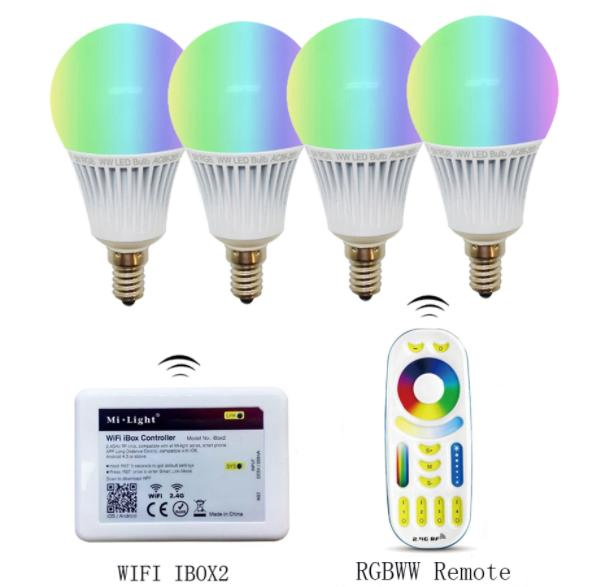 A60 A65 A70 A75 Remote WiFi Bluetooth Connect RGB+W &amp; Dimmable Home Lamp Energy Saving E27 B22 Smart LED Light Bulb with 5W 6W 7W 9W 10W 12W 15W 18W 20W