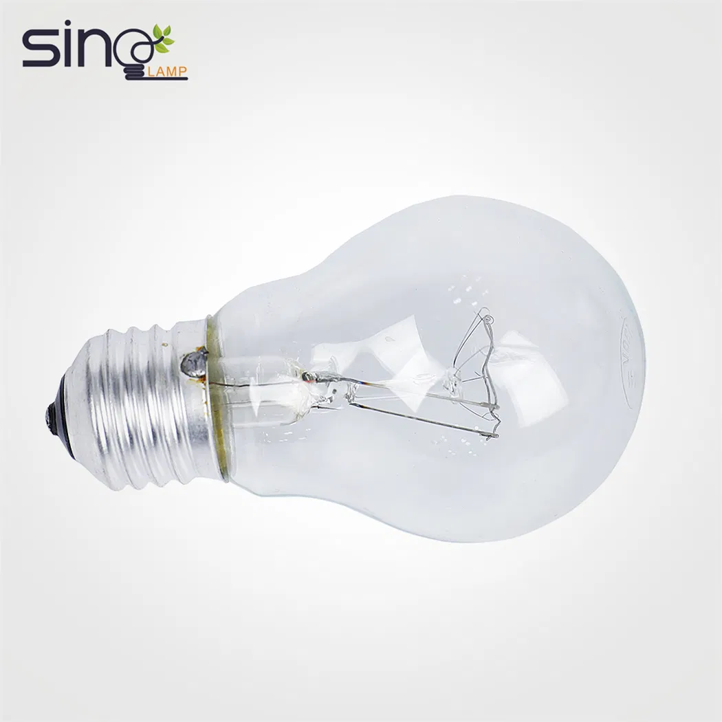 General A55 Clear Incandescent Light Bulbs E27 Aluminum Base 127V