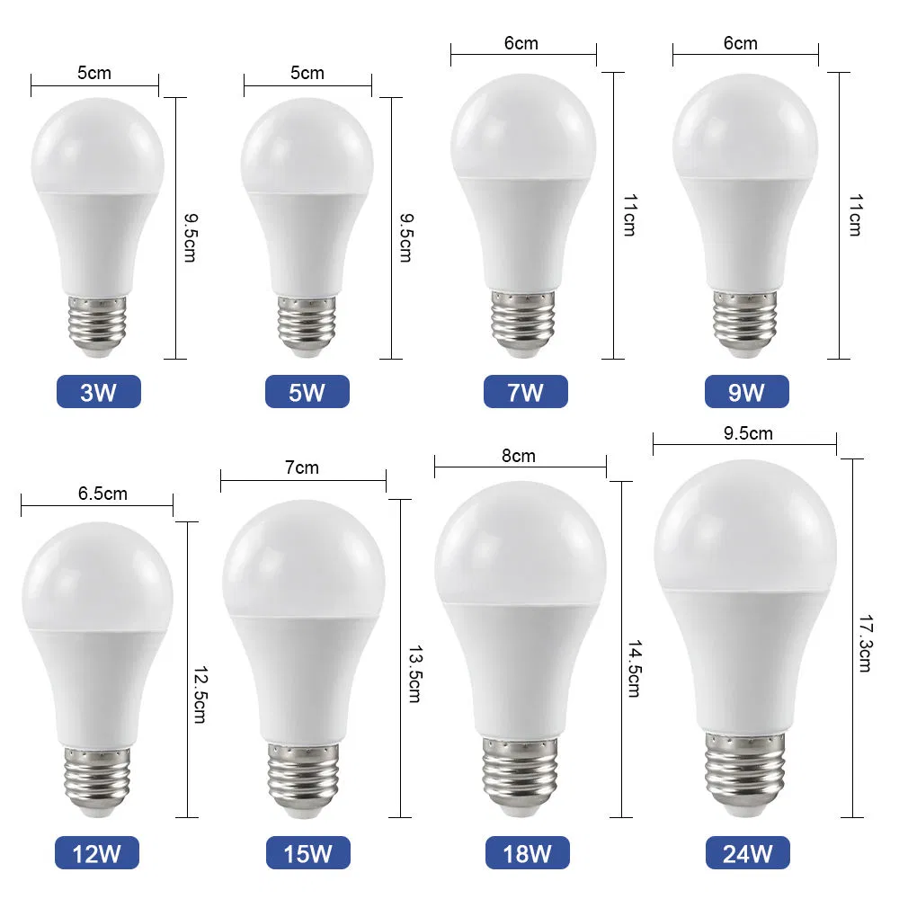 Bombillo LED B22 E27 3W 5W 7W 9W 12W 15W 18W 24W LED Bulb Raw Material LED Light Bulbs LED Bulbs