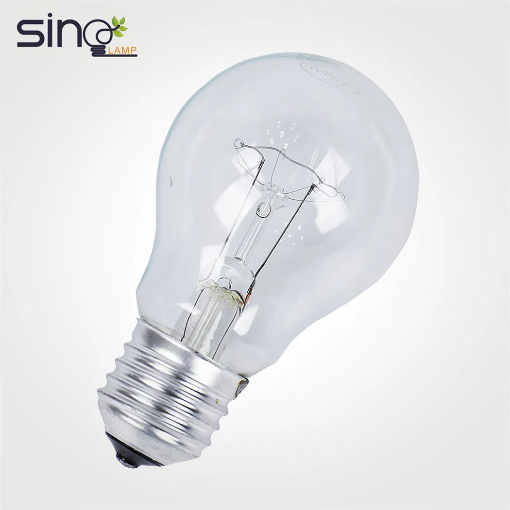 General A55 Clear Incandescent Light Bulbs E27 Aluminum Base 127V