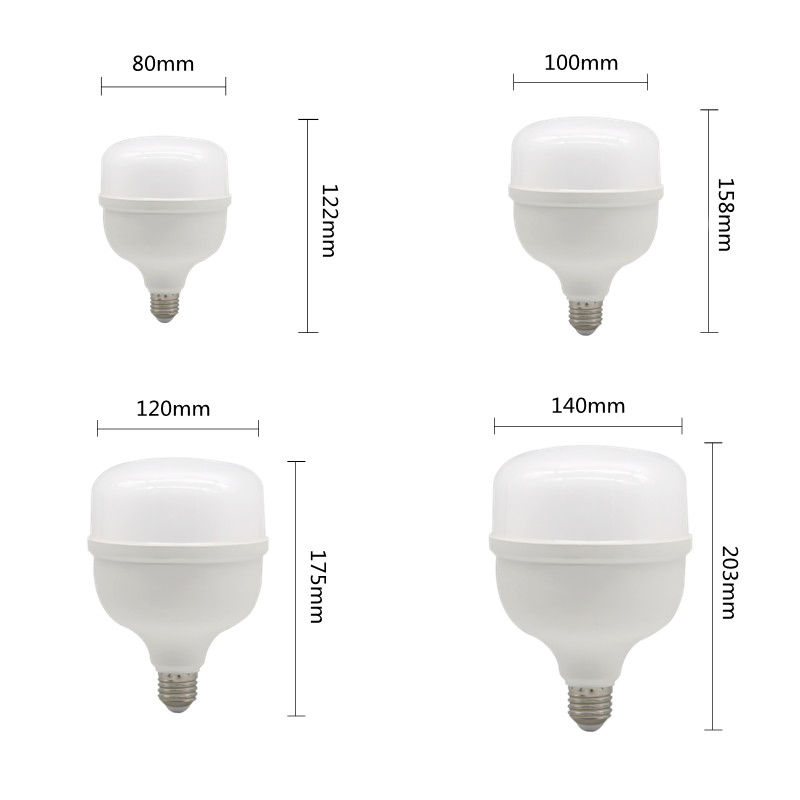 T80 T100 T120 T140 20W 30W 40W 50W E27 100-240V LED Bulb