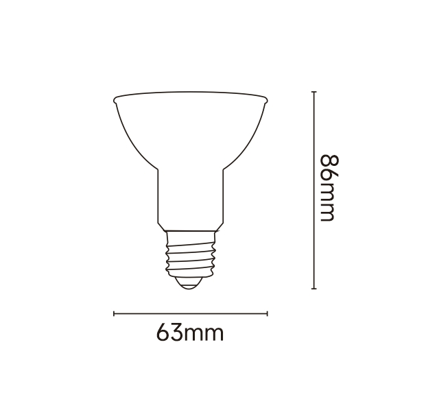PAR20 LED Bulb 7W Spotlight, Non-Dimmable, Suitable for Indoor Recessed Tanks, Range Hoods and Outdoor PAR20, E27 Bases