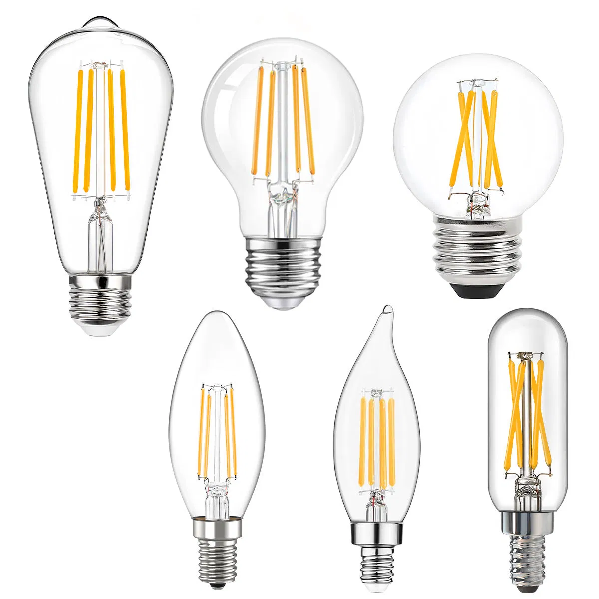 LED Filament Candle Bulb Light Edison Bulb Decorative Light E14/E27/B22 Bulb