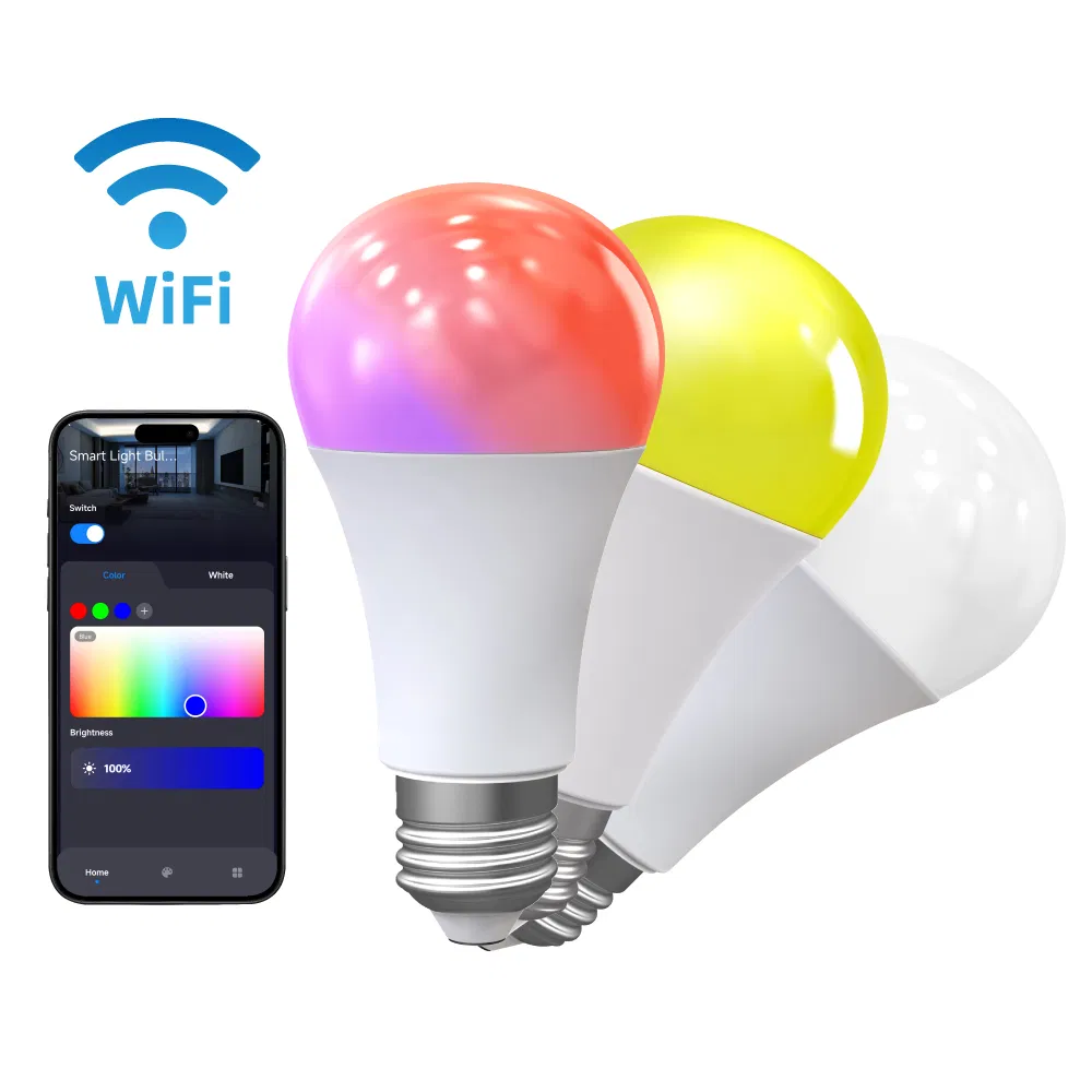 WiFi 9W Smart LED Light Bulb Rgbcw E27/E26/B22 Smart Living Control Bulb
