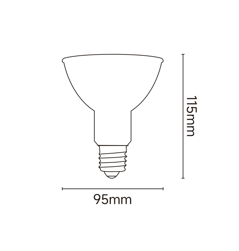 PAR30 LED Bulb 12W Spotlight, Non-Dimmable, Suitable for Indoor Recessed Tanks, Range Hoods and Outdoor PAR30, E27 Bases