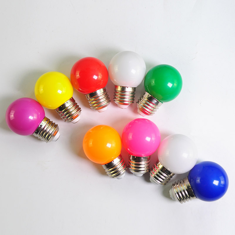 10PCS LED Bulb Lamp Bomlillas E27 Colorful LED Light Lampada Ampoule 3W AC 220V SMD 2835 Flashlight G45 Globe Bulbs Home Decor