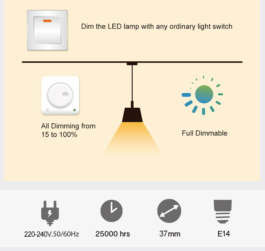 5W Dimmable LED Crystal Bulb (G45-T)