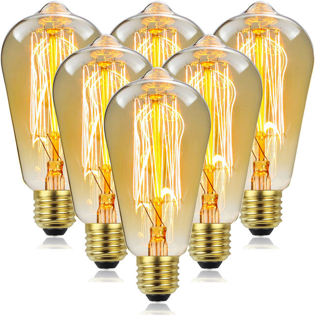 Vintage Incandescent Bulbs 40W 60W AC 220V Indoor Lighting Bulb for Home Decoration Edison Light Bulb