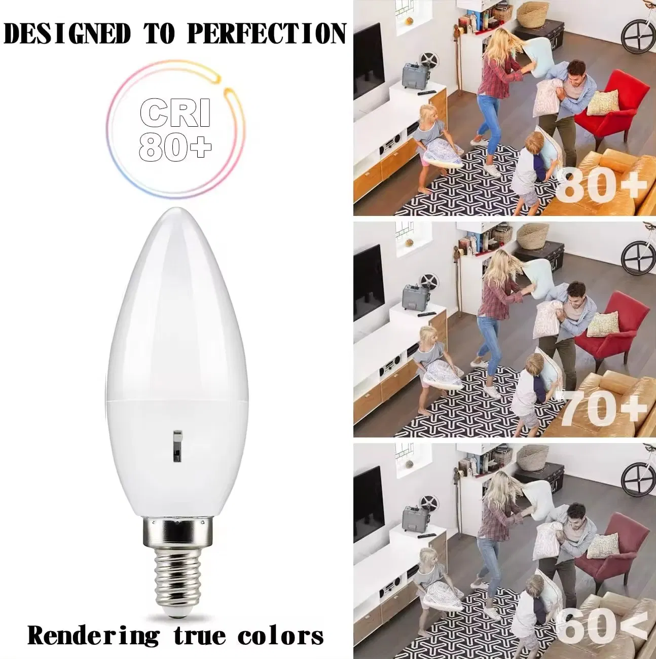 Switch WiFi High Power Candle Mini Globe Dimmable C37 G45 LED Light Lamp Lighting RGB+CCT Smart Bulb