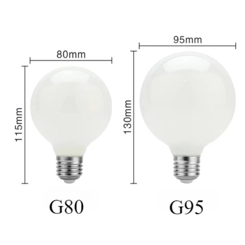Verified Factory 120V 220V Warm White Indoor Lighting 8W 11W E27 G45 G95 Globe LED Filament Bulb
