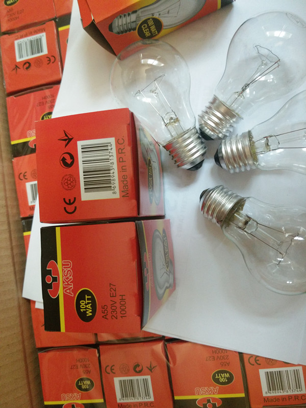 China Factory Price Incandescent Clear Light Bulb Lamp 110V 127V 220V Foco Incandescente