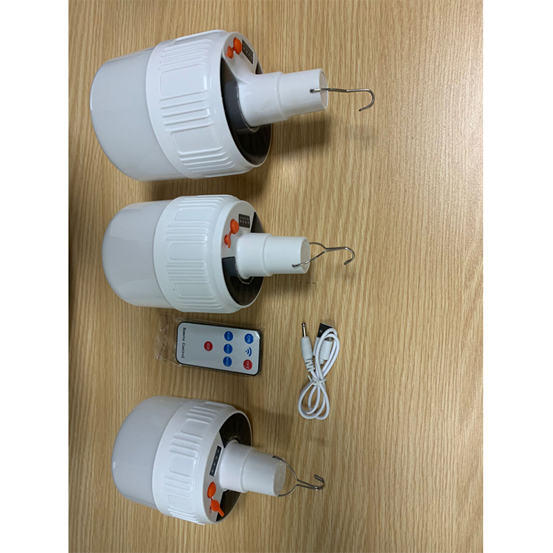 Solar Emergency Night Market Lamp, Outdoor Camping BBQ Hanging Night Lighting, Solar /City Grid Charging Dimmable Portable Rechargeable LED Bulb