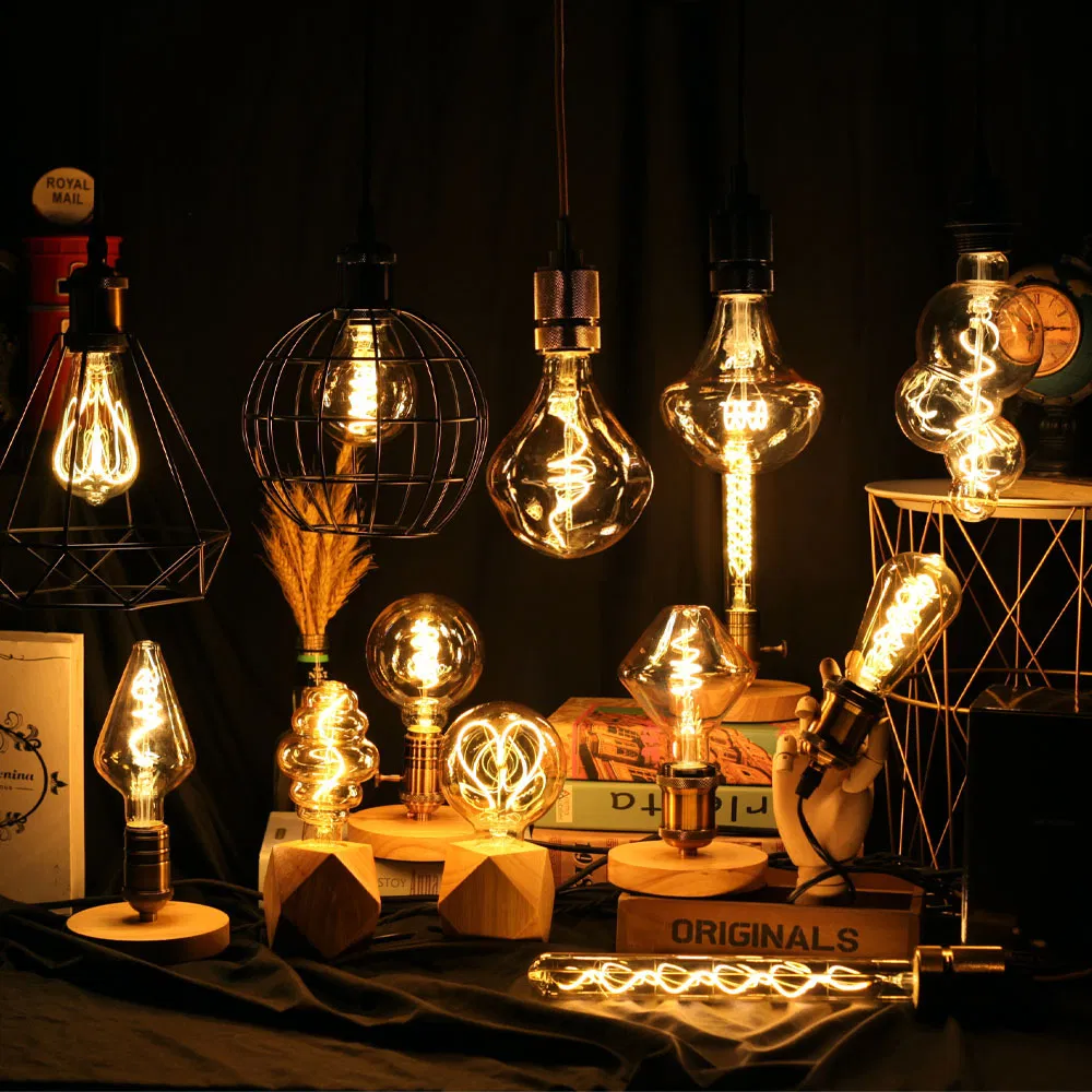 Oversize Decorative Vintage DIY Bulb Style 4W/6W/8W E27 E40 Dimmable Huge LED Filament Bulb