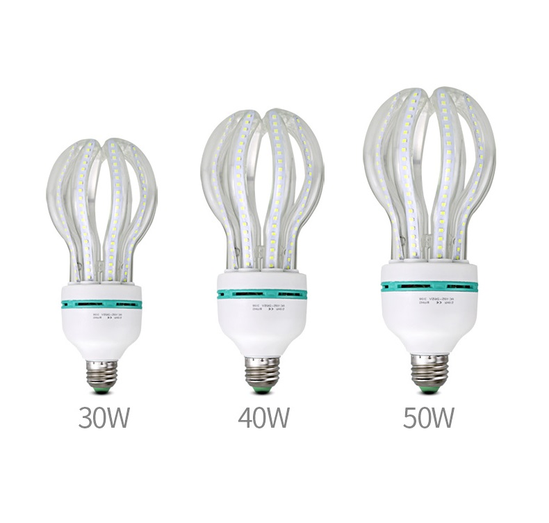 LED Energy Saving Bulb Lotus 50W Tube Bulb Home White Light Indoor Lamp CFL Fluorescent