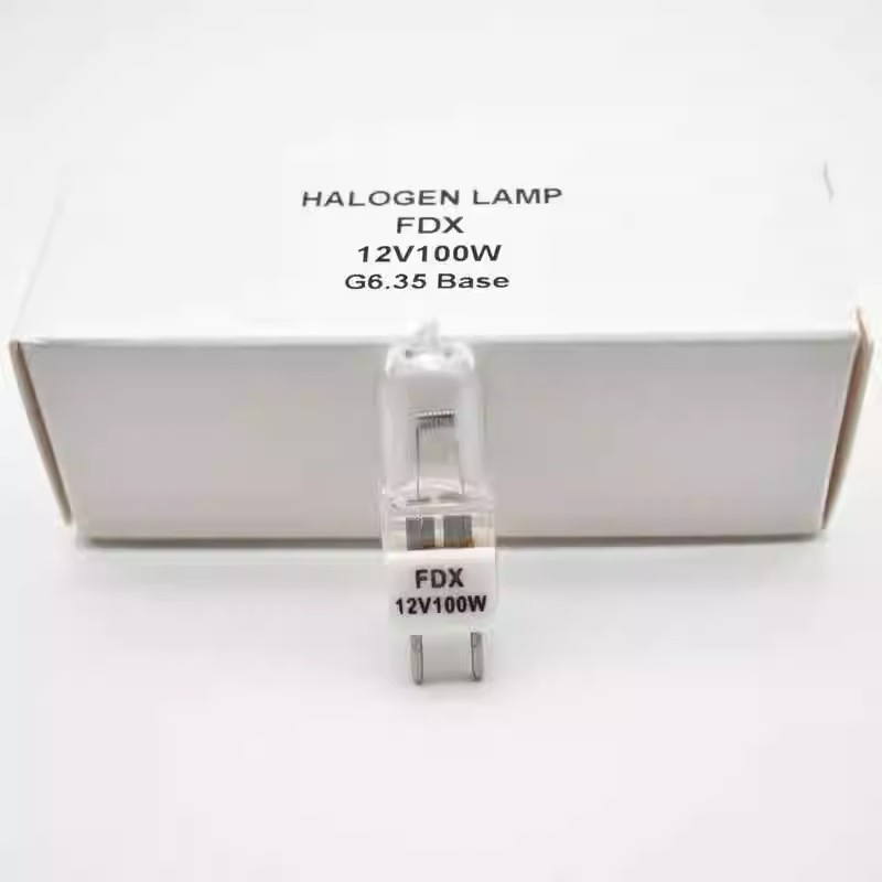 HoneyFly FDX Halogen Lamp Bulb G6.35 12V 100W 3200K Quartz Microscope Light