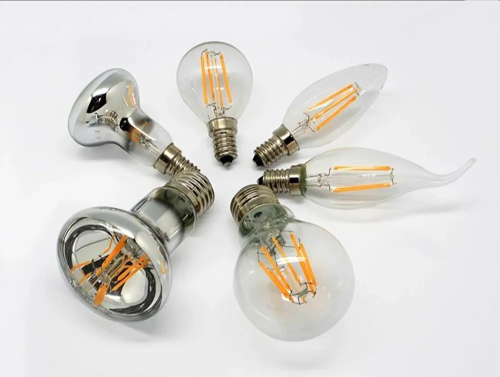 Half Silver Mirror LED Filament Bulb