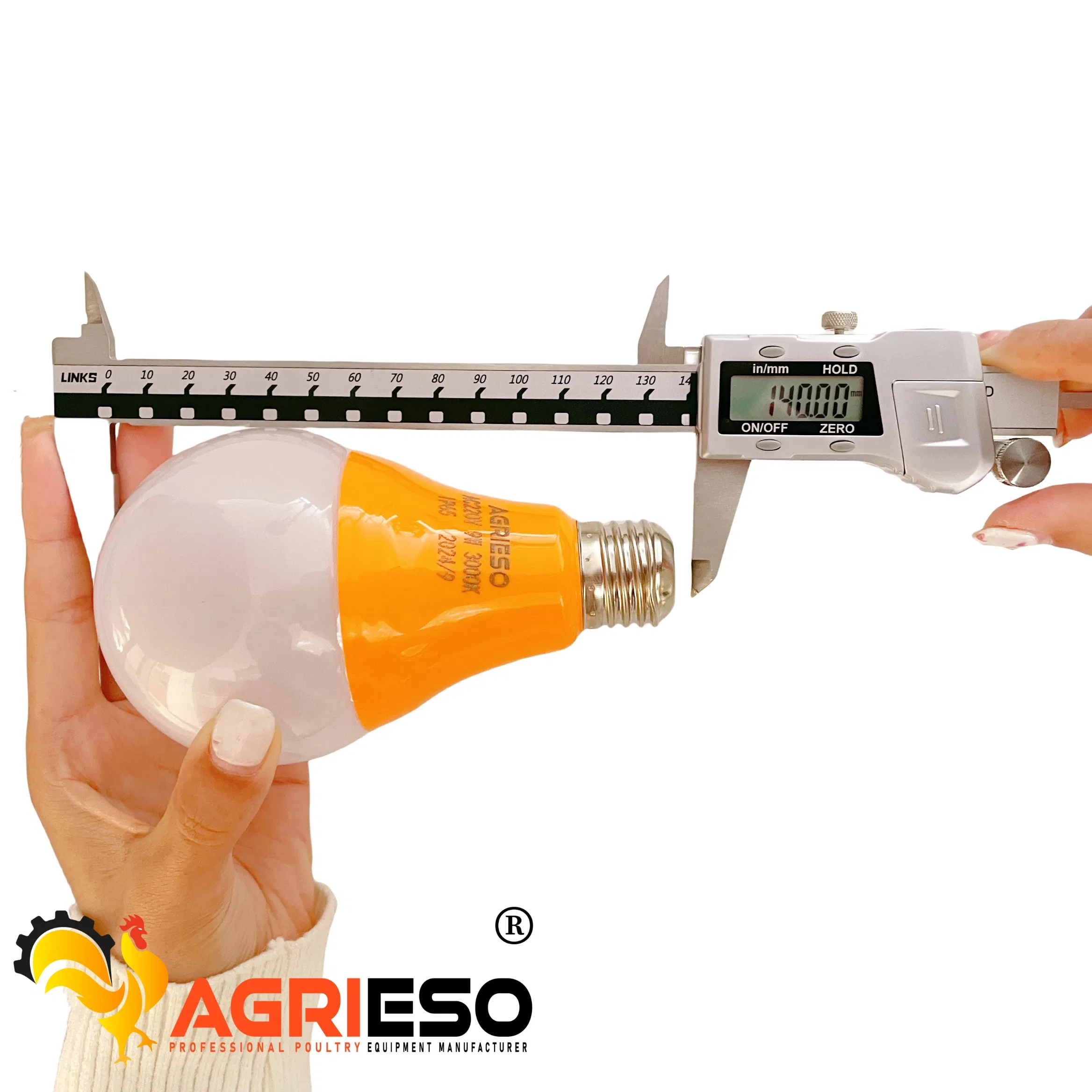 Agrieso Dimmable Light 3000/6000K Flicker Free Layer Broiler Waterproof IP67 LED Poultry Farm Light Bulb