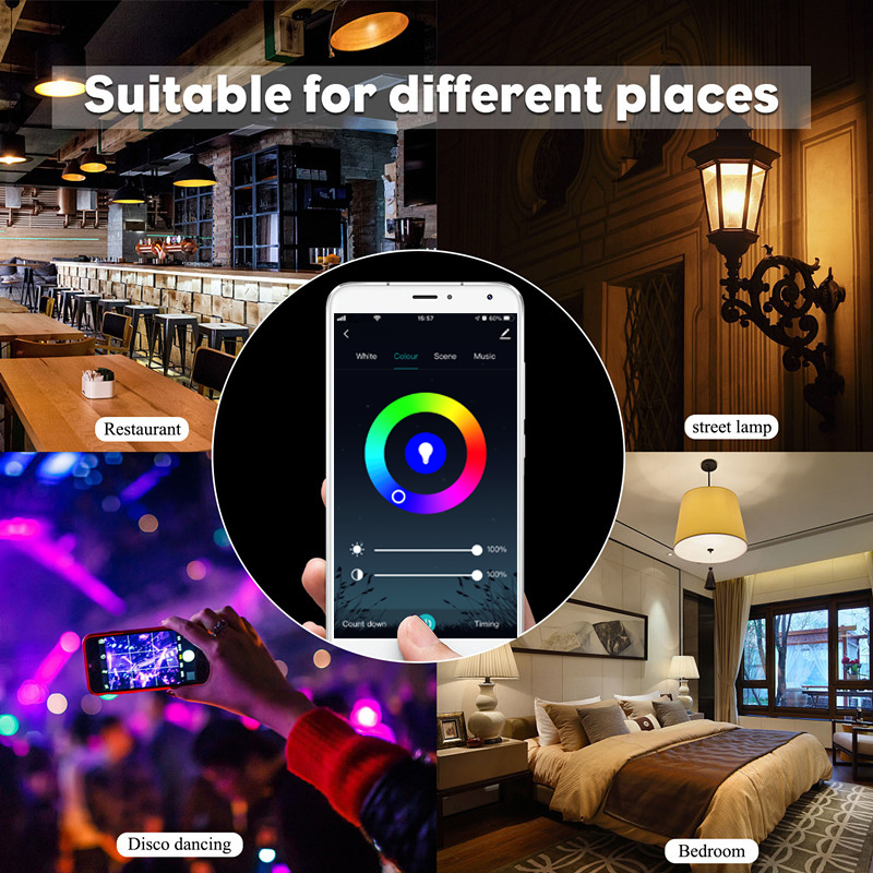 High Brightness A70 Remote Control 16 Color Changing Dimmable Smart LED RGB Bulb