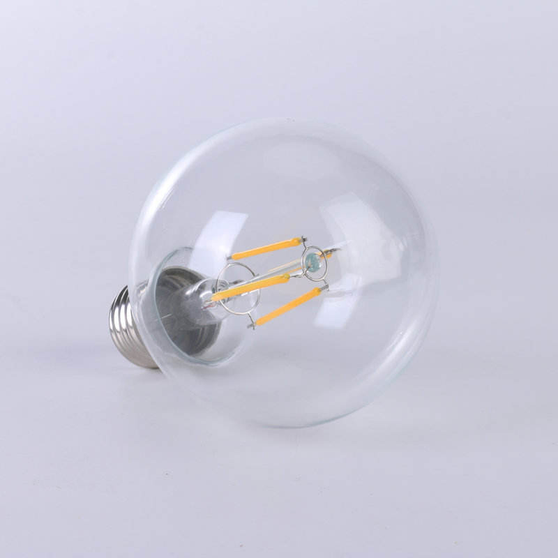 Clear Glass Globe LED Filament Light Bulb G80 G95 E27 E26 for High Power LED Lamp Light 4W 6W 8W 10W for Incandescent Replacements