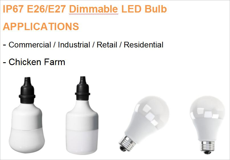 Waterproof Dimmable DC48V LED Bulb for Poultry Houses