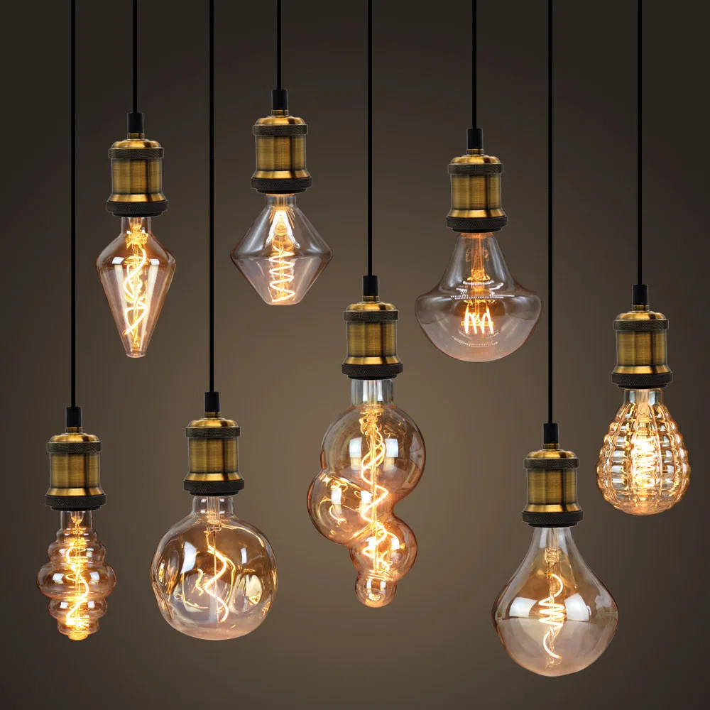 Oversize Decorative Vintage DIY Bulb Style 4W/6W/8W E27 E40 Dimmable Huge LED Filament Bulb