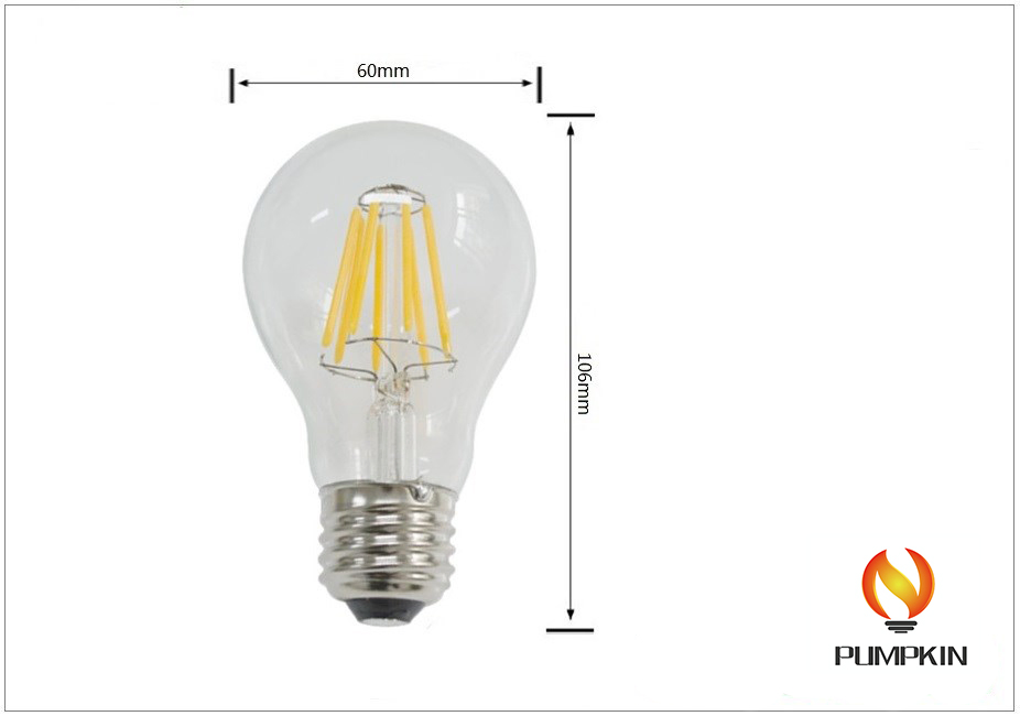 Edison LED Bulb 4W 6W 8W Vintage LED Filament Light Bulb 2700K Soft White 60W Incandescent Equivalent for Restaurant Home
