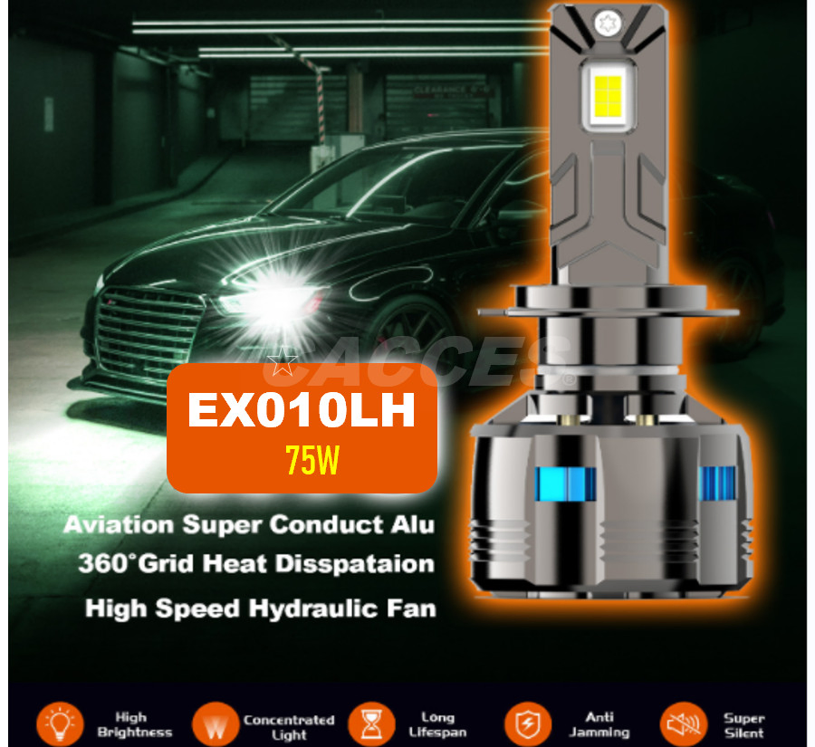 Car LED Headlight Bulbs,75W 14000 Lumen Super Bright LED Lamps Conversion Kit 6500K Cool White IP68 Waterproof,Pack of 2,H1,H4,H7,H8,H9,H11,9005,9006,9012