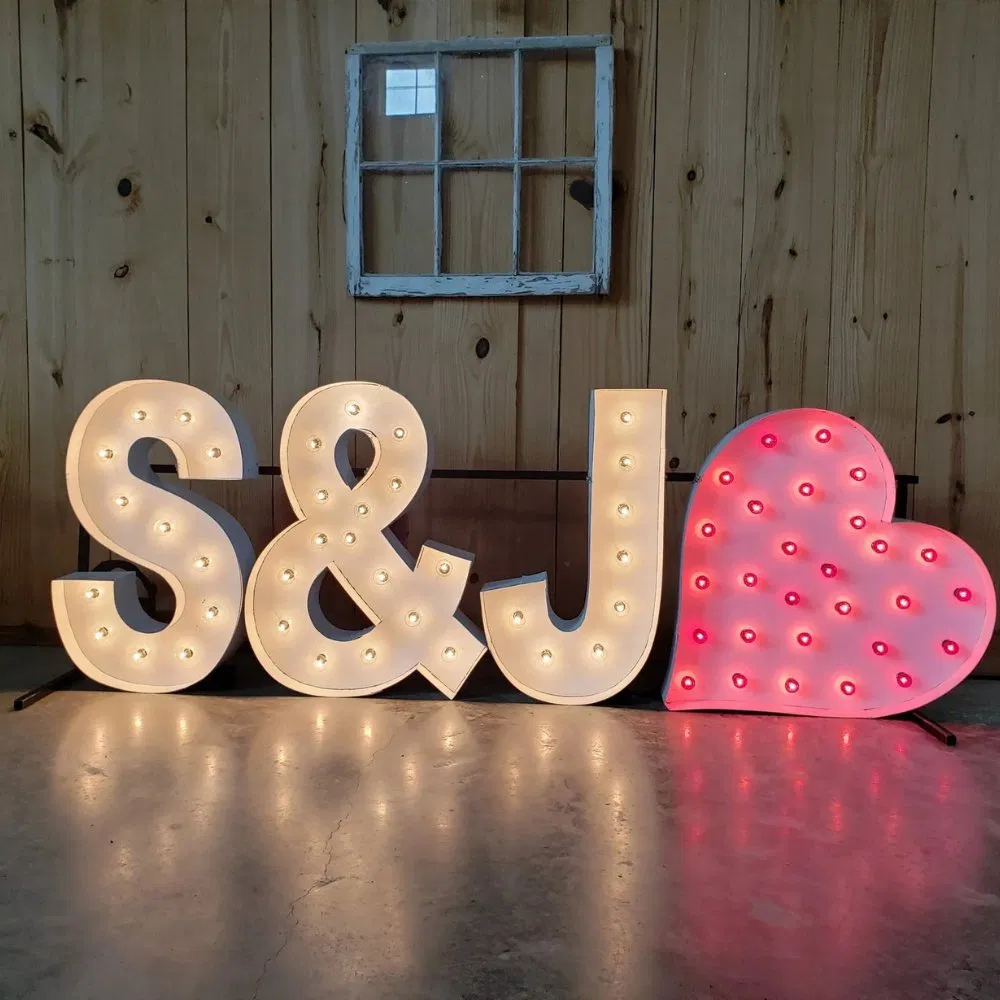 New Retro LED Light Bulb with Luminous Nordic Alphabet Characters for Bar/Room Decoration IP65 Waterproof Customizable Style