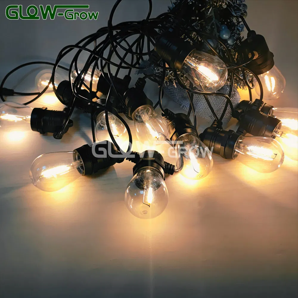 Warm White 26.9FT S14 IP65 Waterproof LED String Bulbs for Outdoor Patio Party Christmas Holiday Decoration