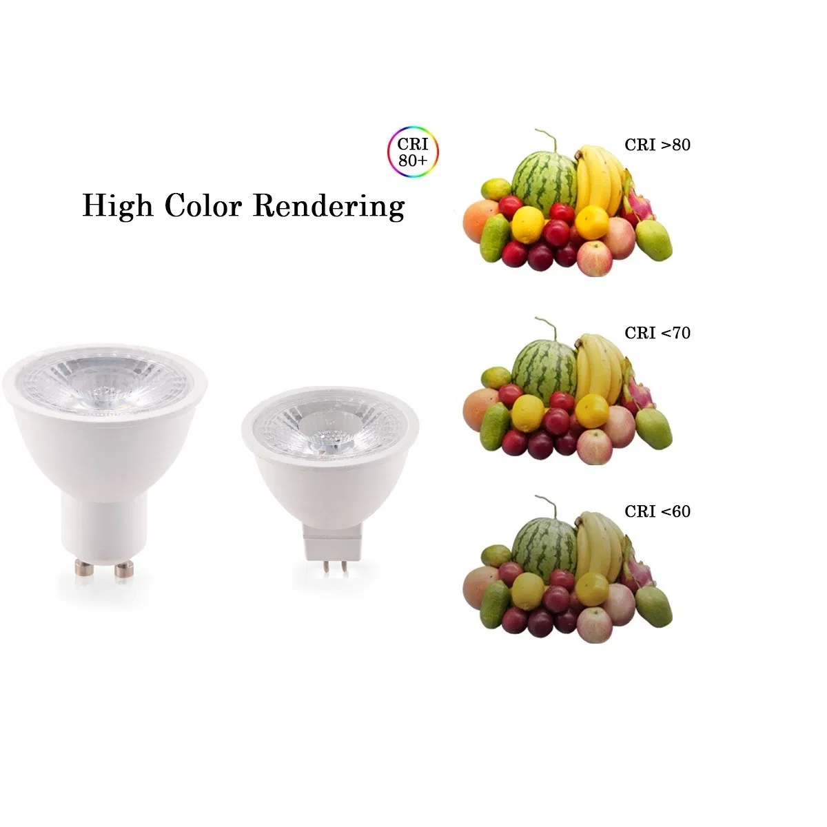 Factory Price LED Bulb Light MR16 5W 7W GU10 Gu5.3 COB 38 Degree LED Spotlight LED Lamp Bulb for Indoor Lighting with CE RoHS ERP