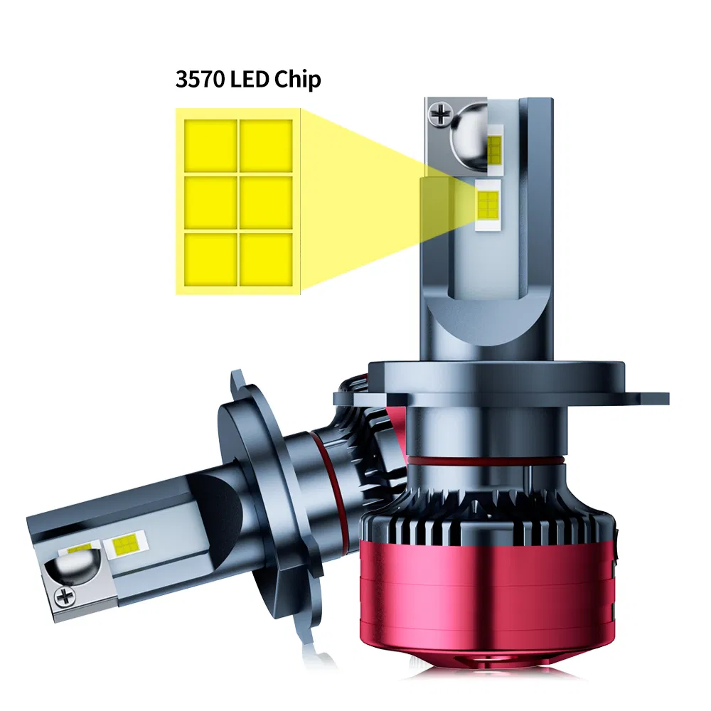 High Power 110W 6500K Cool White H4 H7 H11 9005 9006 LED Headlight Bulbs Halogen Replacement Bulbs with Cooling Fan