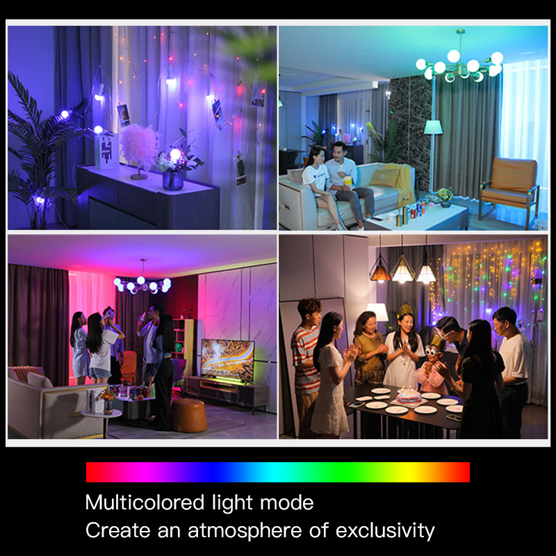 110V 220V Music Remote Colourful Lamp RGB Dimmable Color Changing LED Smart Music Light Bulb