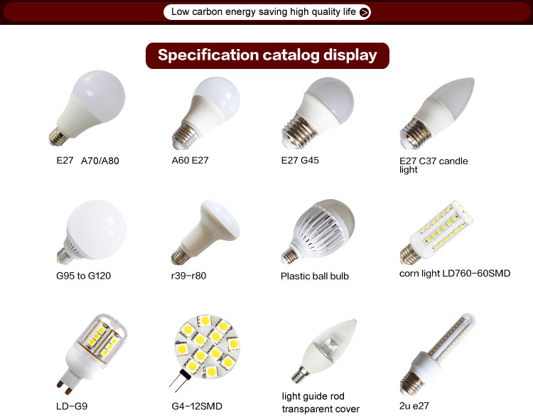Factory Manufacture E27 A60 G45 G95 G120 GU10 110-265V 3W 5W 7W 9W 12W 15W 19W 25W 36W Cool Natural Warm White LED Bulbs