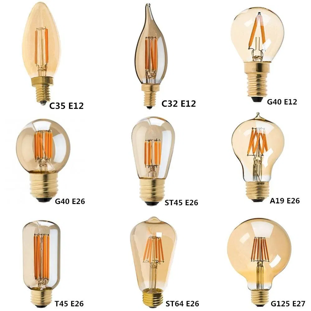 LED Filament Candle Bulb Light Edison Bulb Decorative Light E14/E27/B22 Bulb