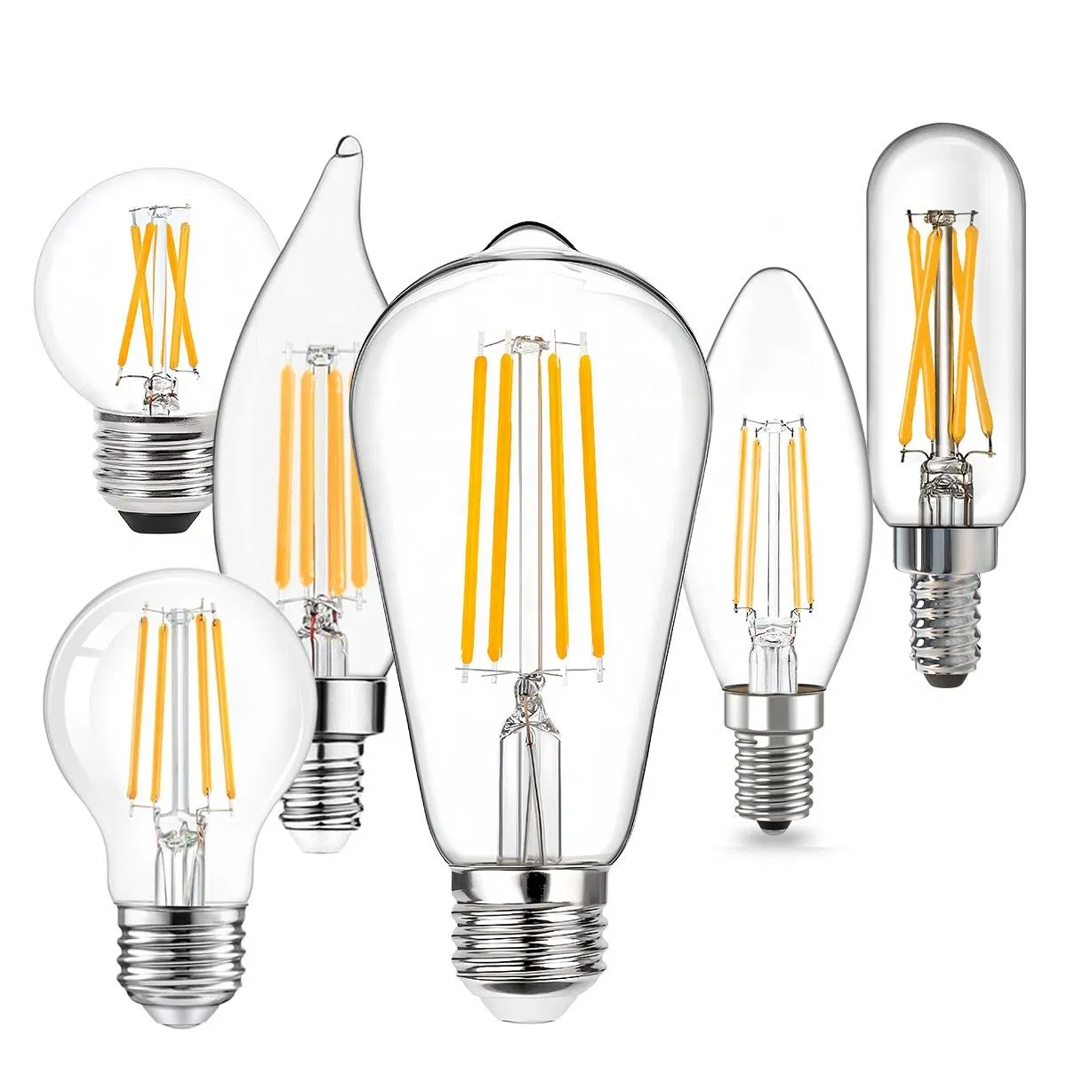 LED Filament Candle Bulb Light Edison Bulb Decorative Light E14/E27/B22 Bulb