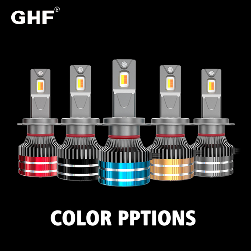 3-Color Car H4 LED Headlight Bulbs 6500K White 4300K Warm Waterproof Dustproof Universal Bulb