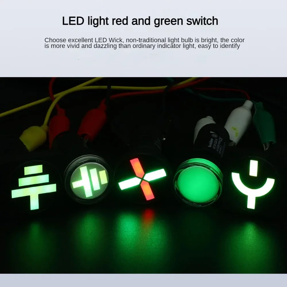 Hot Selling Grounding Open Circuit Position 22MM AD136-22 LED Red Green Dual Color Indicator Light For Mechanical Equipment