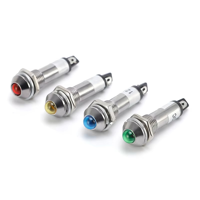 8mm Xd8-2 LED Equipment Signal Light Round 12V/24V/220V Metal Indicator Lights